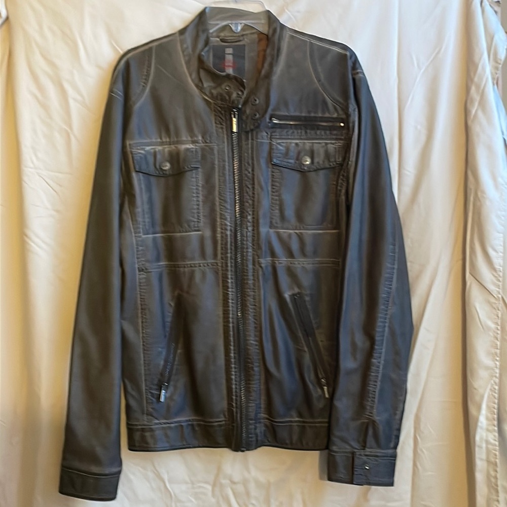 Buffalo Jeans Men’s Faux Leather Jacket - Large